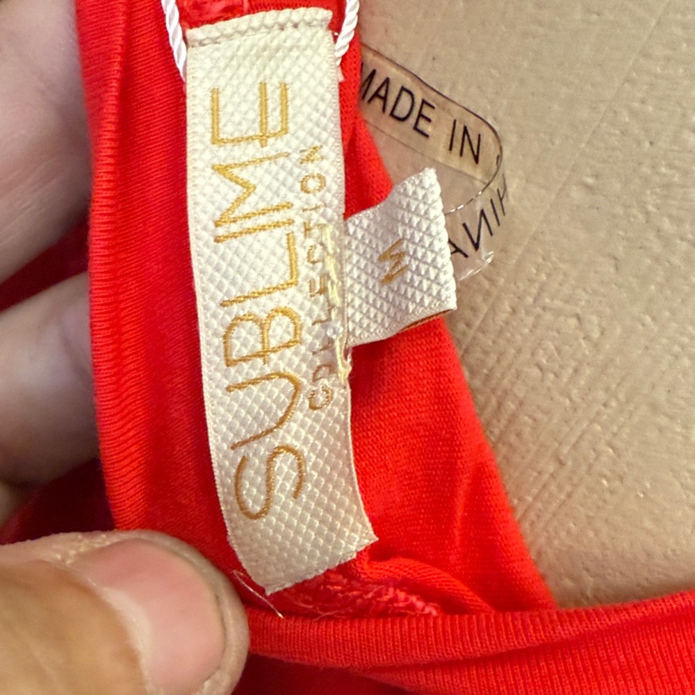 Red Ruffled Sleeve Top - Picture 3 of 3